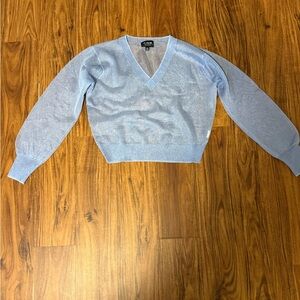 J. Crew Women's Blue V-Neck Sweater